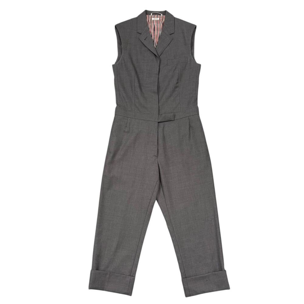 RARE 2017 Thom Browne Sleeveless Notch Collar Jumpsuit Super 120's Twill Sample